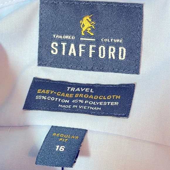 NWT Stafford Short Sleeve Shirt LG - Picture 9 of 10